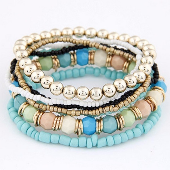 Trendy Jewels Jewelry - 7-Layer Multicolored Beads Bracelet